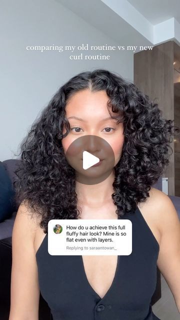 rachel 🦙 on Instagram: "how I get fluffy curls (that are also defined) 👀 i’ve been testing out different routines and product combinations for years so it’s nice to see how much of a difference a new routine can make 😅 for reference, I have fine texture, lower density and high porosity hair, so sometimes even my ‘new’ routine is not a preferred routine for someone who has the same hair characteristics as me. some curlies who have fine low density may prefer just glazing and scrunching, or even no brush styling at all. which is why I’ll always keep testing out different routines so that you can have a variety and see how it turns out on my hair. I also try to avoid phrasing my routines as one-size fits all technique / ‘routine you NEED to try’ as what may work for me may not work for you Fluffy Curly Hair Routine, Fine High Porosity Hair, 3a Curly Hair Styles, Low Density Curly Hair, Fluffy Curly Hair, 3a Hair, Fluffy Curls, Homemade Garden Decorations, High Porosity Hair