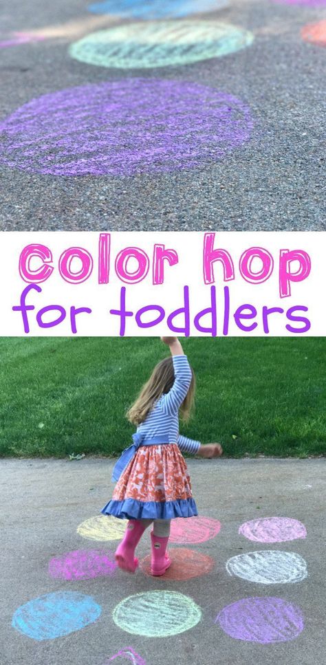 Color Hop for Toddlers Outdoor Toddler Activities, Outdoor Activities For Toddlers, Toddler Outdoor, Gross Motor Activities, Toddler Summer, Art Therapy Activities, Outdoor Activities For Kids, Games For Toddlers, Toddler Learning Activities