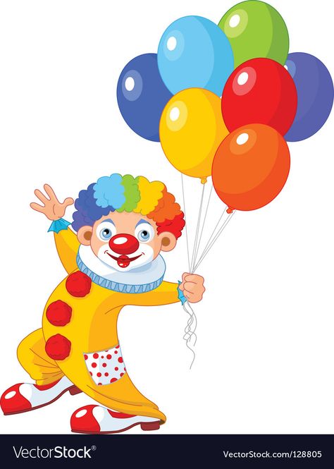 Birthday Chart Classroom, Funny Clown, Circus Crafts, Holding Balloons, Backyard Birthday Parties, Balloon Clipart, Clowns Funny, Birthday Cartoon, Carnival Themed Party