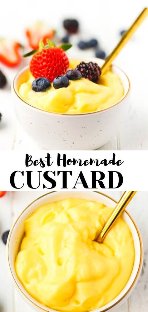 Homemade Custard Pudding, How To Make Custard Pudding, How To Make Vanilla Custard, Vanilla Custard Recipe Filling, How To Make Custard Easy, Tart Cream Filling, Best Custard Recipe, Vanilla Custard Recipe Easy, Custard Recipe Videos