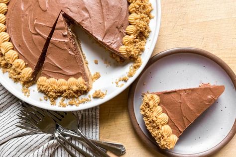 Our Copycat Costco Peanut Butter Pie Is Way Better Than the Original | The Kitchn Peanut Butter Chocolate Pie, Pie Making, Chocolate Pie Recipes, Peanut Butter Marshmallow, Chocolate Peanut Butter Pie, Chocolate Pie, Peanut Butter Filling, Peanut Butter Pie, Chocolate Marshmallows