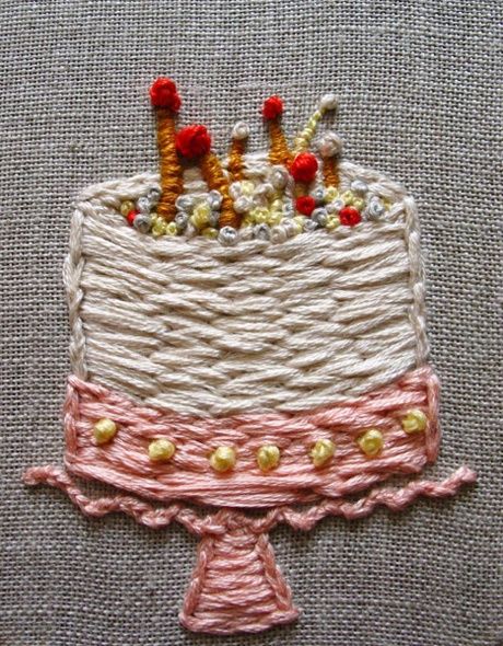 Cake Stitch, Embroidery Cake, Dyeing Fabric, Oh Happy Day, Ribbon Work, 자수 디자인, Crewel Embroidery, Art Textile, Embroidery Inspiration