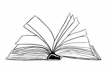 Open Book Outline, Open Book Tattoo, Open Book Drawing, Book Outline, Book Icons, Beautiful Illustration, Book Tattoo, Book Drawing, Open Book