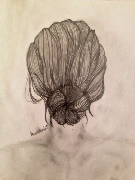 Bun Hairstyle Sketch, Low Bun Drawing, Bun Drawing Reference, Bun Sketch, Macbeth Project, Bun Drawing, Low Messy Buns, Art Coursework, Ib Art