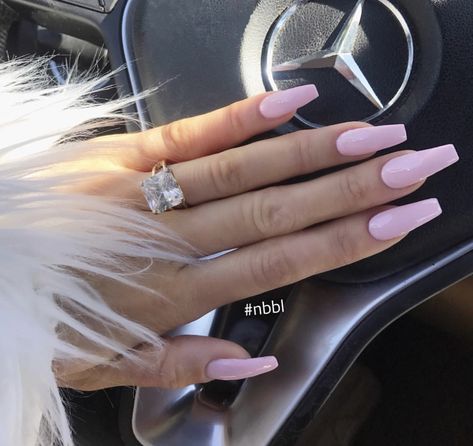 Lux Lifestyle, Light Pink Acrylic Nails, Light Pink Nail Designs, Ballerina Nails Designs, Matte Pink Nails, Nails Rose, Baby Pink Nails, Light Pink Nails, Nails Tumblr