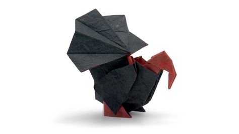 An Origami Turkey Ahead of Thanksgiving - Origami Expressions Thanksgiving Origami, Thanksgiving Crafts For Adults, Origami Turkey, Diy Scarecrow, Turkey Handprint, Turkey Wreath, Pumpkin Vase, Origami Models, Sweater Pumpkins