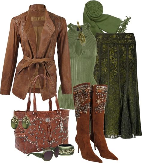 "Embellished & earthy" by fiery555 on Polyvore Being Creative, Art Sites, Diva Fashion, Long Boots, Outfit Combinations, Tag Someone Who, Tag Someone, Womens Fall, Wear It