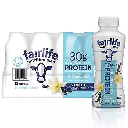 Fairlife Nutrition Plan Vanilla (11.5 fl., oz. 12pk) - Sam's Club Vanilla Protein Shakes, Vanilla Shake, Nutrition Plan, Nutrition Shakes, High Quality Protein, Protein Drinks, Protein Shake, Nutrition Plans, Lactose Free