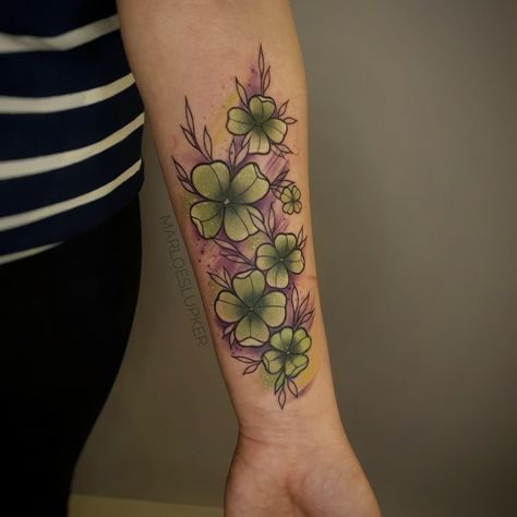 Nancy Tattoo, Shamrock Tattoos, Floral Tattoo Sleeve, Hand Tattoos For Guys, Tattoo Sleeve, Forearm Tattoo, Cute Tattoos, I Tattoo, Hand Tattoos