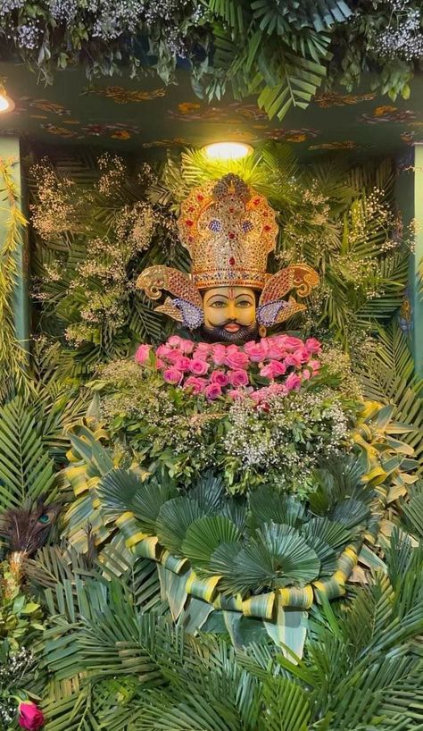 Khatu Shyam Pic, Kanha Ji Wallpaper, Shyam Baba Khatu Wallpaper, Shayam Ji, Aesthetic Highlight Covers Instagram Pink, Mahadev Ji, Home Flower Decor, Shyam Baba, Aesthetic Profile Picture Cartoon Soft