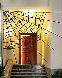 60 Inch Corner Spider Web - Decorations Spiderweb Decor, Corner Spider Web, Spider Web Halloween Decorations, Outside Halloween Decorations, Scary Halloween Decorations Outdoor, Scary Halloween Decorations Diy, Spider Web Decoration, Halloween Spider Decorations, Scary Decorations