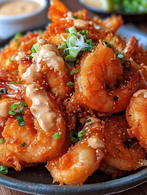 Crockpot Recipes ! | 🍤 Crispy Fried Shrimp Tossed in a Spicy, Creamy, and Sweet Sauce 🌶️ | Facebook Fried Shrimp Bowl, Crispy Fried Shrimp, Shrimp Bowl, Breaded Shrimp, Large Shrimp, Fried Shrimp, Sweet Sauce, Sweet Bread, Shrimp Recipes