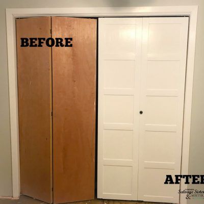 Old Closet Doors, Door Makeover Diy, Closet Door Makeover, Bifold Closet Doors, Closet Door, Diy Makeover, Diy Remodel, Door Makeover, Door Ideas