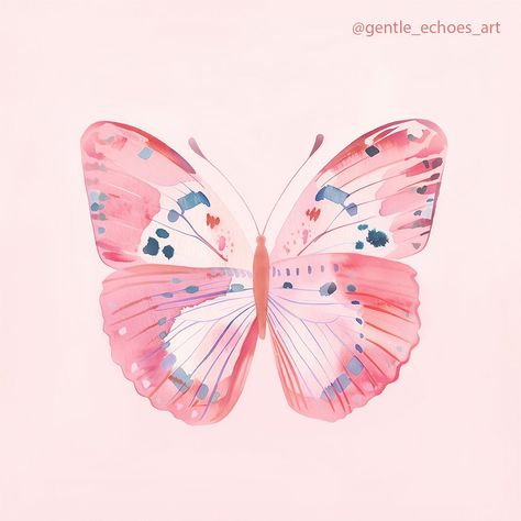 🦋Whispering Butterflies’ Magic 🧚✨ Butterflies, what makes you so beautiful? ‘Butterflies are beautiful, but they have to go through a lot of darkness and struggle to become that way.’ — The Fairy‘s Gift 🎀 Butterflies always remind me that darkness will pass, and I will soar. This artwork, featuring soft pink hues and a watercolor style, beautifully captures the delicate and resilient nature of butterflies. It brings a sense of gentle strength and serenity into any space. May this piece inspir... Pastel Cottagecore, Healing Artwork, Whimsical Art Prints, Art Prints Boho, Whimsical Wall Art, Pastel Butterflies, Pastel Artwork, Pink Art Print, Wings Art