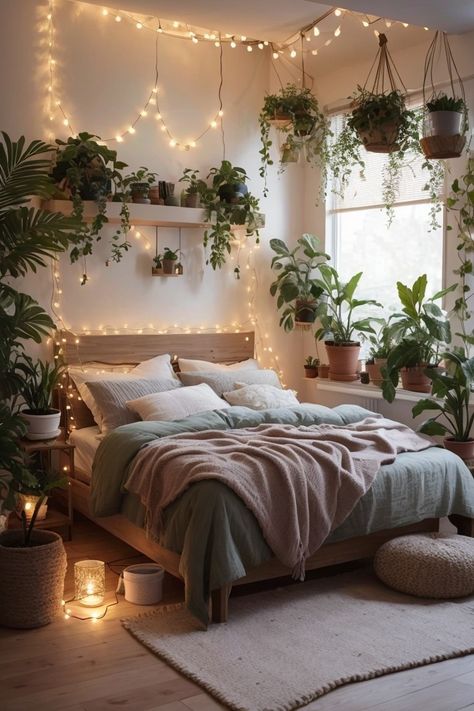 Plant Themed Bedroom Aesthetic, Bedroom Plant Aesthetic, Plant Themed Bedroom, Plant Bedroom Aesthetic, Room Vibes, Plant Room, Themed Bedroom, Plant Aesthetic, Room With Plants