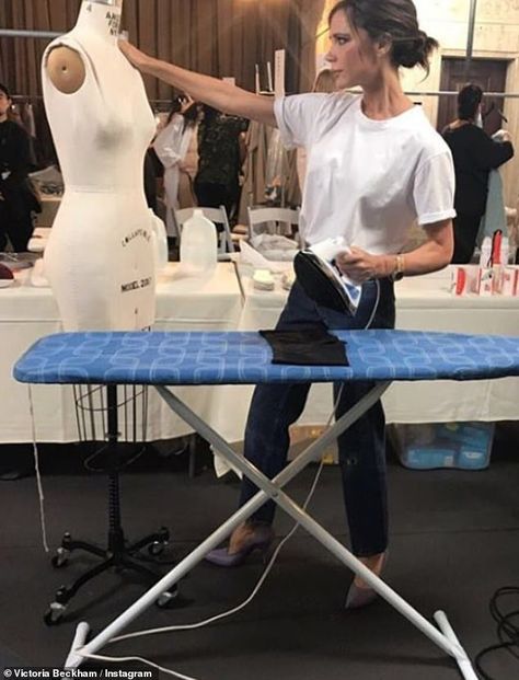 Victoria Beckham shares adorable throwback photo that showed her ironing as a child | Daily Mail Online Sewing Aesthetic, Fashion Major, Fashion Dream Job, Fashion Designer Studio, Coin Couture, Fashion Jobs, Career Fashion, Future Lifestyle, Outfit Trends