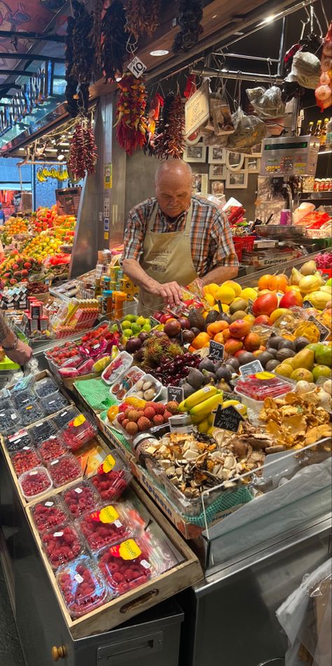 Just an old man selling his delicious, fresh fruit at the market in Barcelona Brand Concept, Fresh Fruits, Mini Canvas Art, Mini Canvas, Old Men, Old Man, Fresh Fruit, Farmers Market, A Man