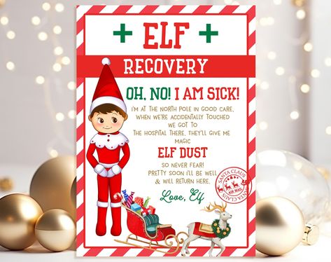 Elf Touched, Elf Sick, Letter From Elf, Elf Letters, Santa Claus, Elf, Christmas Cards, Give It To Me, Lost