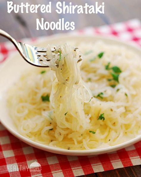 Shirataki Noodles with Butter and Parmesan | Healthy Recipes Blog Noodles With Butter, Shirataki Recipes, Miracle Noodles Recipe, Healthy Noodle Recipes, Keto Noodles, Miracle Noodles, Shirataki Noodles, Noodle Recipes Easy, Noodles Recipe