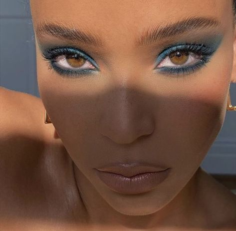 — 📸 alissajanay | Makeup looks, Artistry makeup, Pretty makeup Meagan Core Aesthetic, Soft Editorial Makeup, Simple Blue Makeup Looks Black Women, Eccentric Makeup Ideas, Adriyan Rae, Green Makeup Look, Twenty Fine, 2024 Makeup, Vacation Makeup