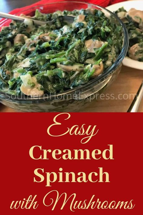 Easy Creamed Spinach, Creamed Spinach Recipe Easy, Taco Side Dishes, Creamed Spinach Recipe, Spinach Benefits, Spinach Recipe, Side Dishes For Chicken, Easy Cream, Side Dish Recipes Easy