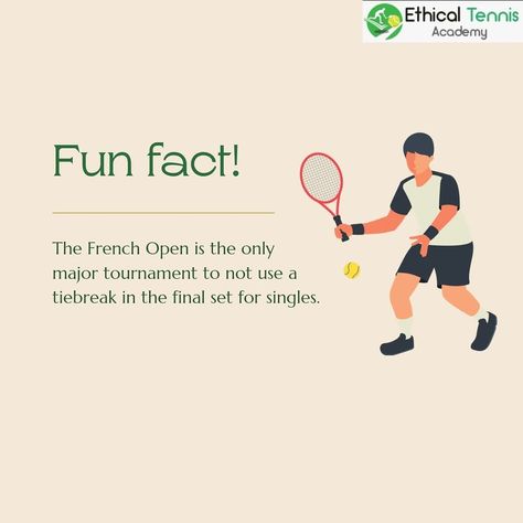 Did you know? #tennis #ethicaltennisacademy #quotes Tennis Academy, Fun Fact, Facts About, Did You Know, Fun Facts, Tennis, Memes, Quotes, Quick Saves