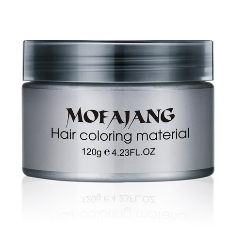 MOFAJANG Silver Ash Grandma Grey Hair Waxes Temporary Disposable Hair Dye Coloring Mud Cream Salon Hair Styling Pomade new Grey Hair Wax, Hair Color Wax, Pomade Style, Hair Clay, Temporary Hair Dye, Mens Hair Colour, Men Hair Color, Silver Grey Hair, Temporary Hair Color