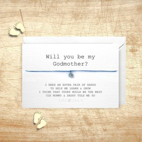 Godmother Ideas, Godparent Request, Proposal Quotes, Baby Jewellery, Proposal Letter, God Mother, Godfather Gifts, Pregnancy Announcement Cards, Baptism Ideas