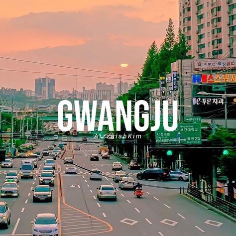 Gwangju South Korea, South Korea Travel, Cityscape Art, Korea Travel, Gwangju, City Aesthetic, New City, Travel Posters, Life Changes