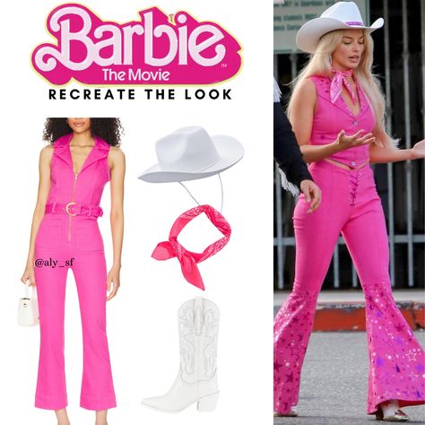 Recreate this Barbie Movie look with these simple pieces! Cowgirl Barbie, Barbie Look, The Barbie Movie, Barbie Costume, Lara Jean, 70s Outfits, Barbie Movie, Barbie Party, Halloween 2023