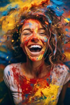 Color Theory Portrait Photography, Holi Pics Photo Ideas, Emotional Photoshoot Ideas, Color Photography Ideas, Color Powder Photoshoot, Paint Photoshoot, Colorful Portrait Photography, Holi Pictures, Colorful Photoshoot