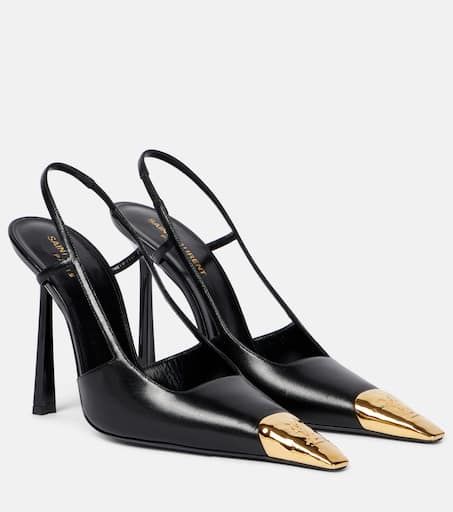 Jeanne 110 leather slingback pumps in black - Saint Laurent | Mytheresa Aw 2024, Saint Laurent Shoes, Evening Shoes, Slingback Pump, Dream Shoes, Louboutin Shoes, High Heel Pumps, Black Pumps, Luxury Shoes