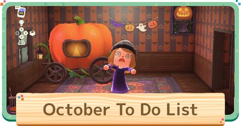 Check out things you should do in October on Animal Crossing New Horizons Switch (ACNH). Includes events in October, fish, sea creatures, and bugs to get in October. October Animal Crossing, Acnh October, Acnh October Fish And Bugs, Animal Crossing October, Spooky Island Tunes Acnh, Acnh Halloween Island Dream Code, Acnh October Critters, This Is Halloween Acnh Tune, Giant Isopod