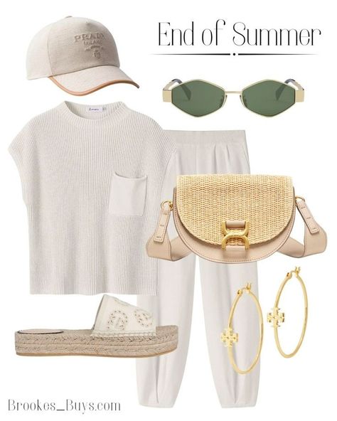 Stay comfy and stylish with this end of summer outfit idea! A two piece knit sweatsuit set offers a cute and aesthetic look. These Amazon finds are perfect for relaxing in style. Click to shop and cozy up! Hat And Sunglasses Outfit, End Of Summer Outfits Casual, End Of Summer Outfits, 2025 Outfits, Hat And Sunglasses, Summer Outfits Casual, Cute And Aesthetic, Sunglasses Outfit, Chic Summer Style