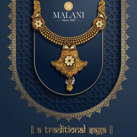 Radiate your inner Goddess with our #AntiqueJewelry. Shop this stunning #necklace now: http://bit.ly/2opmI8N. #ATraditionalSaga Trisha Jewellery, Creativity Pictures, Jewellery Poster, Jewelry Banner, Graphic Design 101, Standee Design, Festival Post, Jewellery Photography Inspiration, Jewelry Product Shots