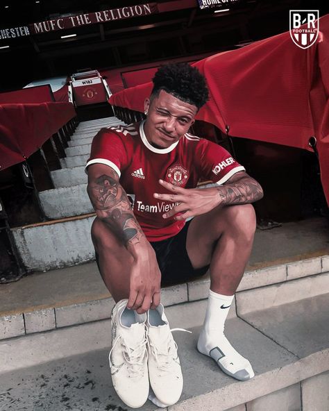 Manutd Wallpaper, Jadon Sancho Wallpapers, Football Widgets, Football Jersey Aesthetic, 2pac Tattoos, Jersey Aesthetic, Manchester United Poster, Jadon Sancho, Cristiano Ronaldo Manchester