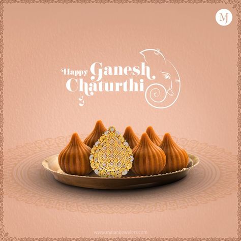 May the blessings of Lord Ganesha fill your life with joy and prosperity. Happy Ganesh Chaturthi from Malani Jewelers! #MalaniJewelers #Jewelry #IndianJewelry #HappyGaneshChaturthi #Ganpati #GaneshChaturthi2023 Anarkali Neck Designs, Restaurant Ad, Happy Ganesh Chaturthi Images, Ganesh Chaturthi Images, Real Estates Design, Crop Top With Jeans, Happy Ganesh, Cute Good Morning Quotes, Happy Ganesh Chaturthi