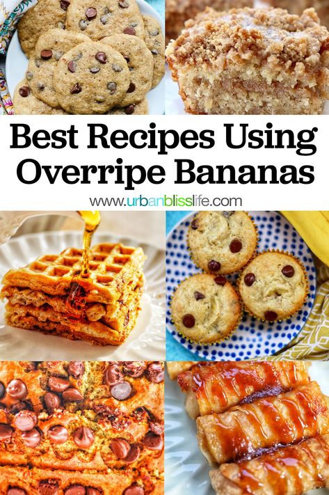 Rip Banana Recipes, Recipes For Overripe Bananas, Banana Recipes Overripe, Pumpkin Banana Muffins, Ripe Banana Recipe, Crumb Coffee Cakes, Banana Coffee Cakes, Banana Recipe, Banana Bread Cookies