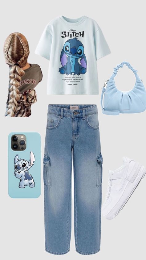 Stitch outfit for my little sister 💙 #stitch#sister Stitch Inspired Outfits, Stitch Preppy, Preppy Stitch, Preppy Outfit, Inspired Outfits, Little Sisters, Outfit Inspirations, Gifts, Pins