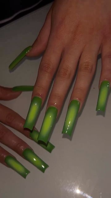 Olives Nails, Lime Green Nails, Instagram Money, Neon Green Nails, Green Acrylic Nails, Airbrush Nails, Long Acrylic Nail Designs, Green Nail Designs, Drip Nails