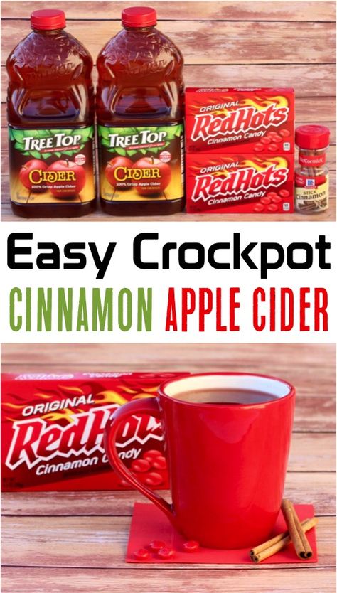 Crockpot Cider, Christmas Apple Cider, Hot Apple Juice, Cider Drink Recipes, Nostalgic Fall, Crockpot Apple Cider, Spiced Apple Cider Recipe, Crockpot Drinks, Hot Apple Cider Recipe