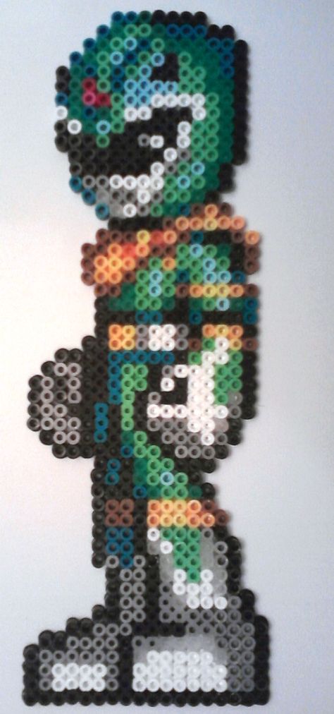 Green Ranger from Power Rangers perler bead design by ~ProbonoBear on deviantART Perler Designs, Perler Projects, Nerd Crafts, Pixel Beads, Perler Ideas, Crochet Graph, Hamma Beads, Perler Art, Green Ranger