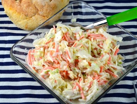 Easy Cole Slaw Recipe - Food.com Coke Slaw Recipe, Coke Slaw, Easy Cole Slaw, Recipe With Sour Cream, Easy Coleslaw, Coleslaw Recipe Easy, Slaw Recipe, Cole Slaw, Slaw Recipes