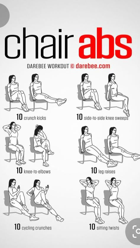 Office Workouts, Flat Tummy Workout, Tummy Workout, Chair Exercises, Easy Yoga Workouts, At Home Workout Plan, Weight Workout Plan, Senior Fitness, Gym Workout Tips