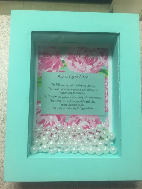 Shadow box #asa #sorority #diy Sorority Shadow Box Ideas, Asa Sorority, Diy Shadow Box Frame, Shadow Box Ideas Diy, Ticket Shadow Box, Diy Shadow Box Ideas, Sorority Baskets, Sorority Diy, Large Shadow Box