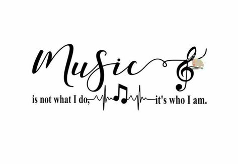 Music Heartbeat, Music Notes Tattoo, Music Notes Art, Inspirational Music Quotes, Music Tattoo Designs, Angel Pin, Music Drawings, Music Pics, Cup Decal