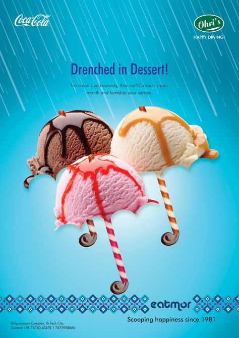 Ice Cream Creative Ads, Food Ads Creative Marketing, Ice Cream Ads, Ice Cream Poster, Ice Cream Packaging, Ice Cream Design, Food Banner, 광고 디자인, Publicidad Creativa