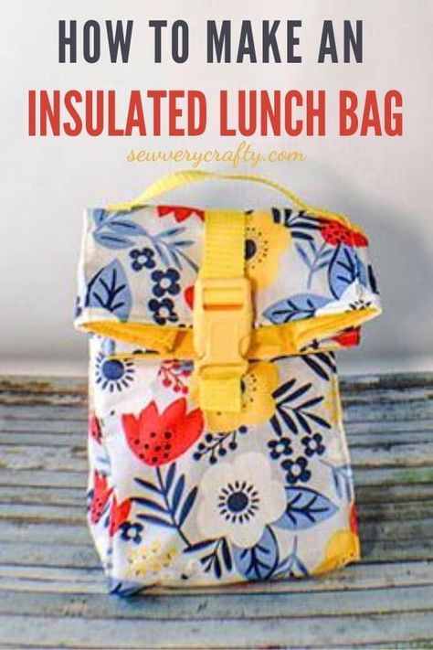 Lunch Bags Pattern, Diy Lunch Bag, Diy Projects To Sell, Simple Sewing, Work Diy, Crafty Mama, Insulated Lunch Bags, Sewing Skills, Easy Sewing Projects