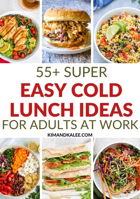 Quick And Easy Grab And Go Lunch, Easy Summer Lunch Ideas For Work, Cheap Cold Lunches For Work, Work Cold Lunch Ideas, No Sandwich Lunch Ideas For Adults, Cold Lunch Meals, Easy Light Lunch Ideas For Guests, Bag Lunch Ideas For Adults, Summer Work Lunch Ideas