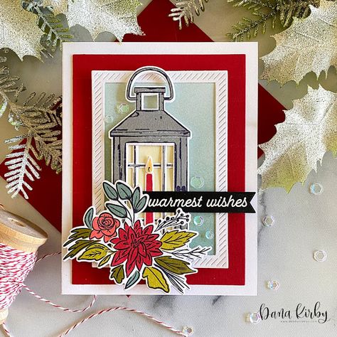 Spring Stamps, Lantern Christmas, Rustic Lanterns, Vintage Lanterns, Christmas Card Crafts, Acrylic Stamp, Christmas Lanterns, Papertrey Ink, Christmas Cards To Make